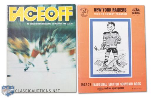 WHA Hockey Game Program Collection of 57