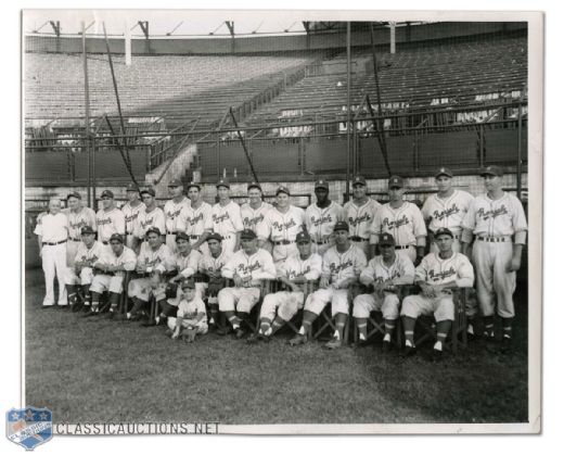 Vintage 1946 Montreal Royals Team Photo Featuring Jackie Robinson