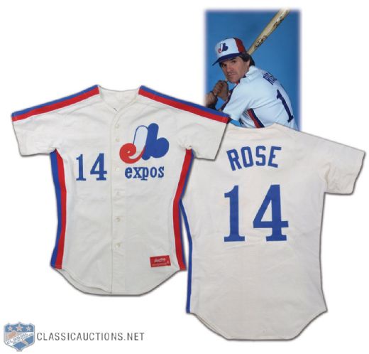 1984 Pete Rose Montreal Expos Jersey