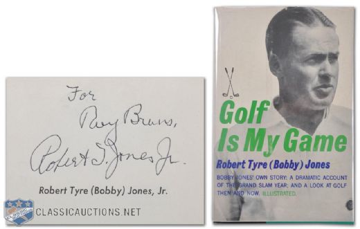 Bobby Jones Signed 1960 "Golf Is My Game" Book