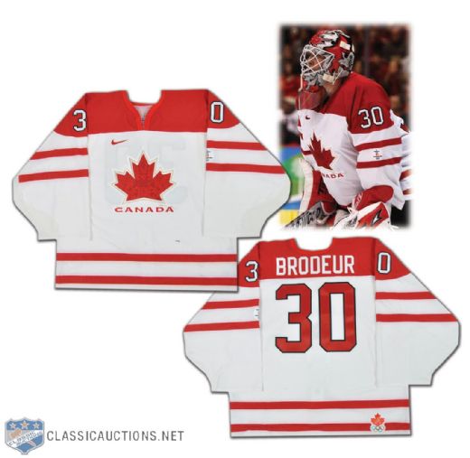 Martin Brodeur 2010 Winter Olympics Team Canada Game-Worn Jersey - Photo-Matched!