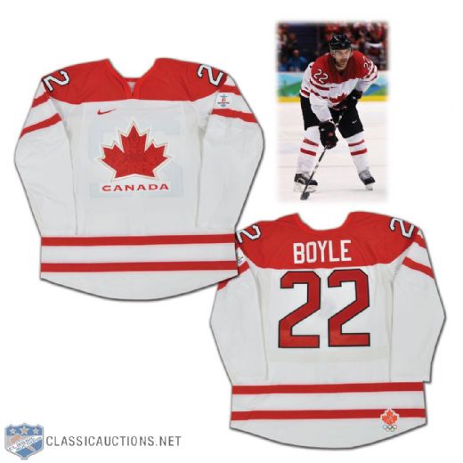 Dan Boyle 2010 Winter Olympics Team Canada Game-Worn Jersey