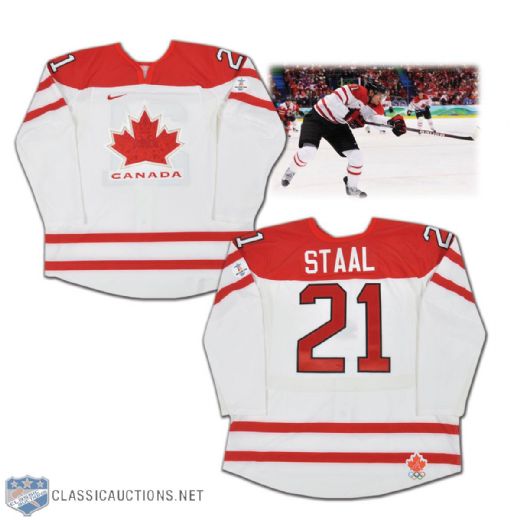 Eric Staal 2010 Winter Olympics Team Canada Game-Worn Jersey