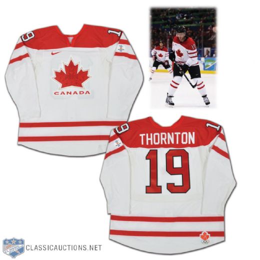 Joe Thornton 2010 Winter Olympics Team Canada Game-Worn Jersey