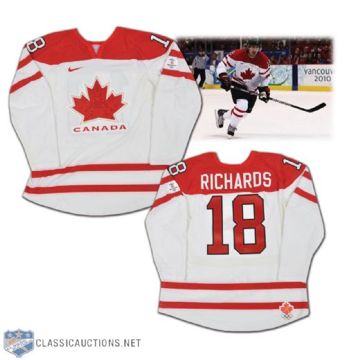 Mike Richards 2010 Winter Olympics Team Canada Game-Worn Jersey