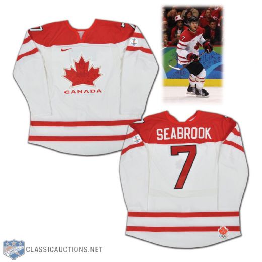 Brent Seabrook 2010 Winter Olympics Team Canada Game-Worn Jersey