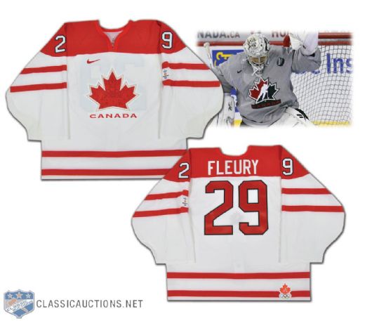 Marc-Andre Fleury 2010 Winter Olympics Team Canada Game-Worn Jersey