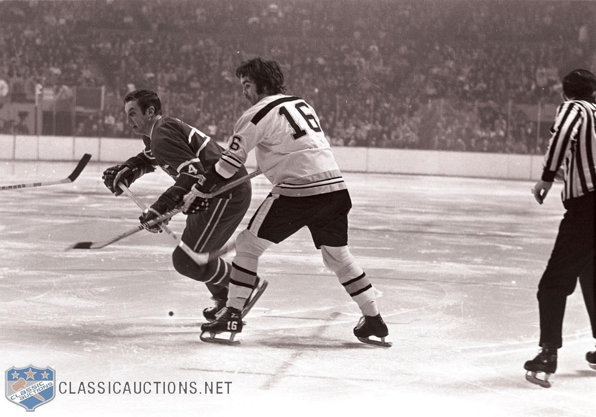 Lot Detail - 1960s-70s Derek Sanderson Boston Bruins Game-Used Twice-Signed Jersey
