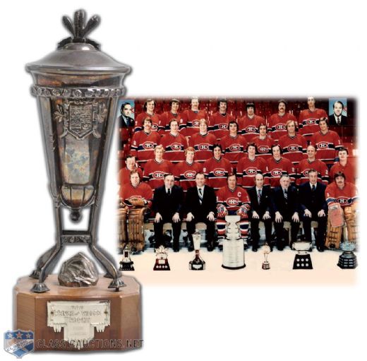 Pierre Larouches 1977-78 Montreal Canadiens Prince of Wales Championship Trophy (13")