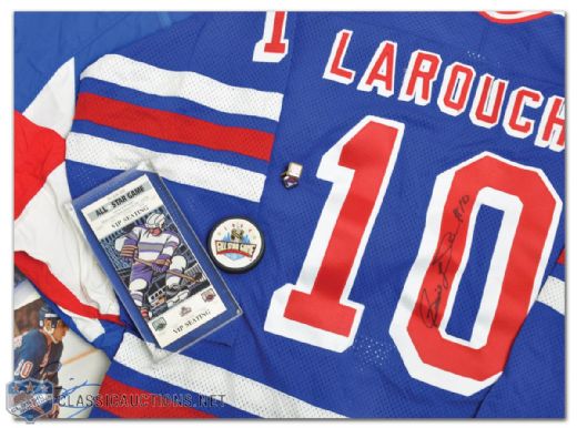 Pierre Larouches 1994 All-Star Game New York Rangers Heroes of Hockey Game-Worn Jersey & Memorabilia Collection