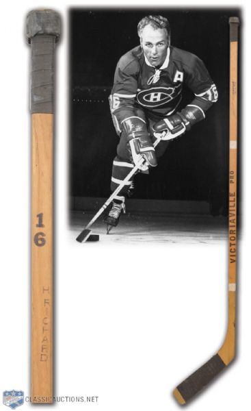 Henri Richards Circa 1970 Victoriaville Pro Game-Used Stick