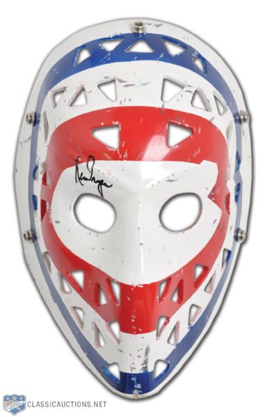 Ken Drydens Autographed Replica Montreal Canadiens Goalie Mask