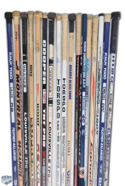 Montreal Canadiens 1980s/1990s Game-Used Stick, Collection of 17
