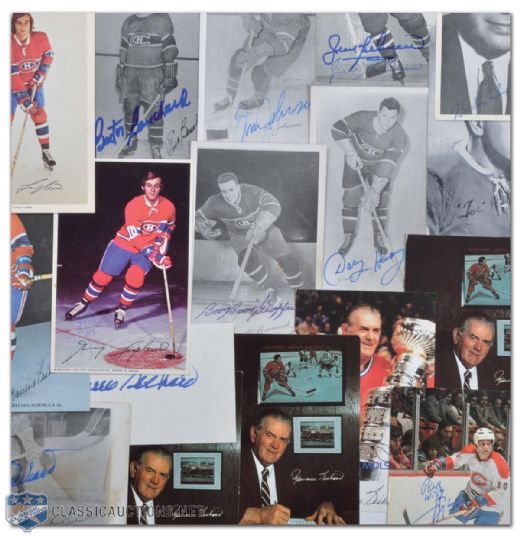 Collection of 150, Featuring 100+ Signed by Richard, Geoffrion, Harvey, Lach, Bouchard & Many Others