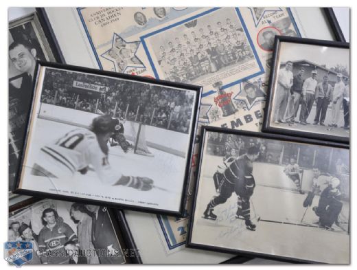 Montreal Canadiens 1950s-1970s Framed Photos, Collection of 12