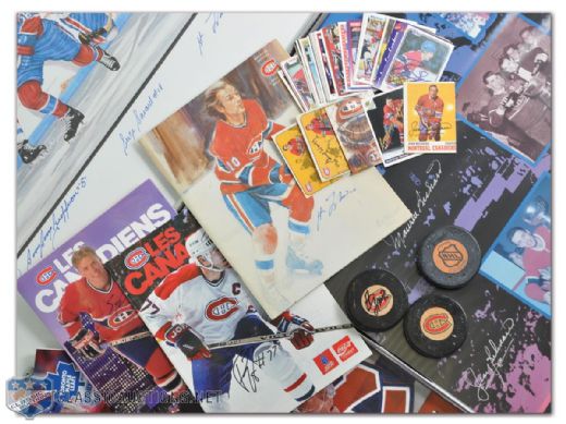 Montreal Canadiens Massive Autographs & Memorabilia Collection