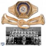 Toronto Maple Leafs 1950-51 Stanley Cup Championship 10K Gold & Diamond Ring