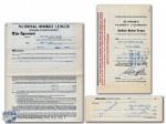 1953-54 Tim Horton Toronto Maple Leafs Contract Signed by Horton, Smythe and Campbell