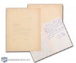 1953 Tim Hortons Signed Handwritten Letter to Conn Smythe and Related Correspondence
