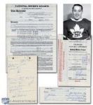 Frank Mahovlichs 1966-67 Toronto Maple Leafs NHL Contract Signed by Mahovlich, Imlach and Campbell, Plus 1967-69 Contract Negotiation Sheet Signed by Mahovlich