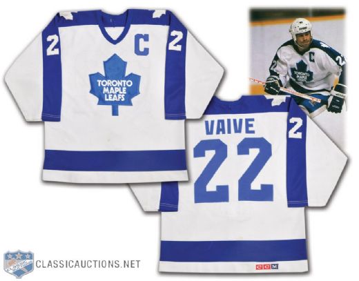 Rick Vaives 1985-86 Toronto Maple Leafs Game-Worn Captains Jersey
