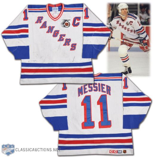 Mark Messiers 1991-92 New York Rangers Game-Worn Jersey - Photo-Matched!