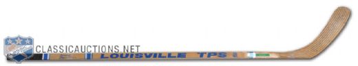 Mark Messiers New York Rangers Louisville Signed Game-Used Stick