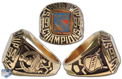 1994 New York Rangers Balfour Stanley Cup Gold Ring