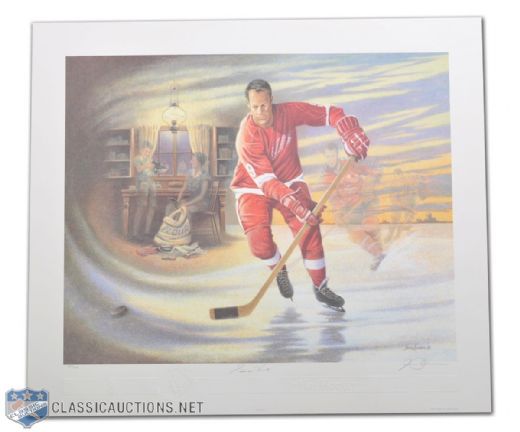 Gordie Howe Signed "Mr. Hockey" James Lumber LE Lithograph (2, 27 1/4" x 32") and Unsigned LE Lithographs (17, 21 1/2" x 25 1/2")