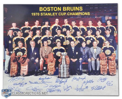 Boston Bruins 1970 Stanley Cup Champions Team-Signed Photo, Including Orr and Esposito