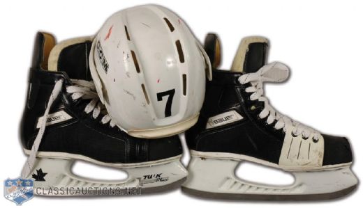 Ray Bourque Boston Bruins Game-Used Skates & Helmet