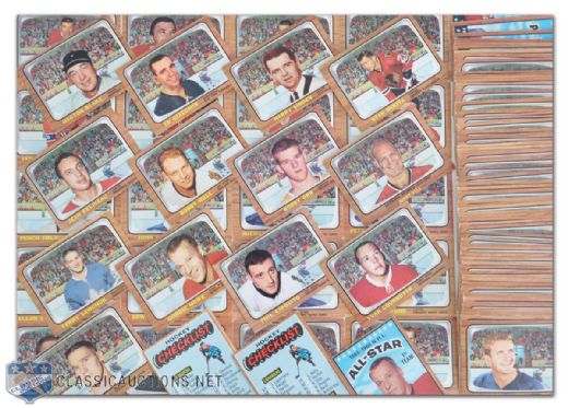 1966-67 Topps Near Set (126/132) Including Bobby Orr Rookie Card