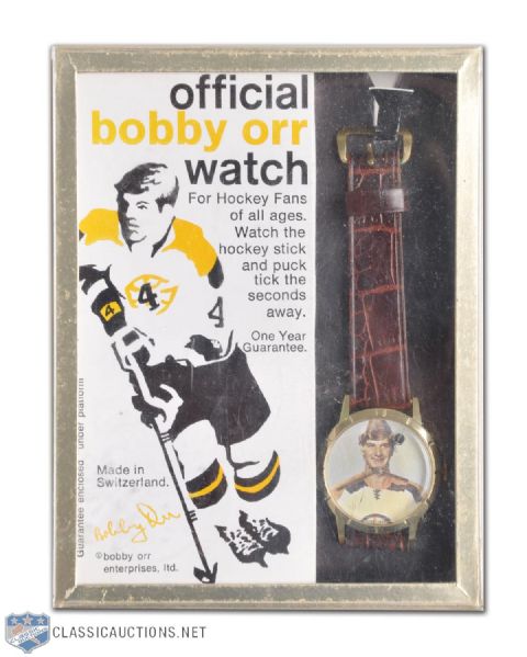 Bobby Orrs 1970s Boston Bruins Watch in Original Box