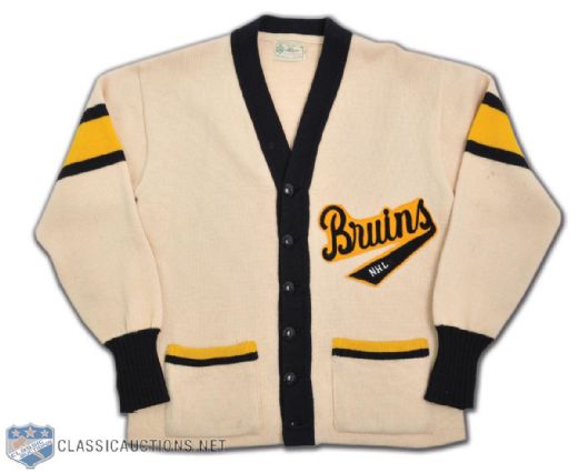 Boston Bruins 1950s Cardigan Sweater