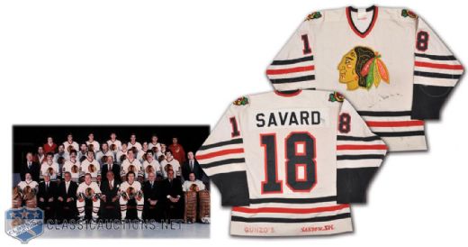 Denis Savards 1982-83 Chicago Black Hawks Game-Worn Jersey