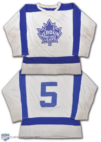 Denis Savards Mid-1970s Verdun Pee-Wee Leafs Game-Worn Jersey