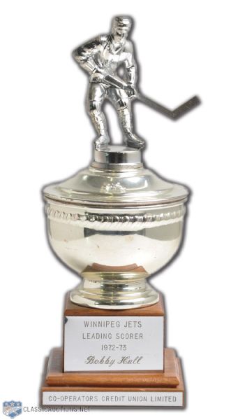 Bobby Hulls 1972-73 Winnipeg Jets Leading Scorer Trophy