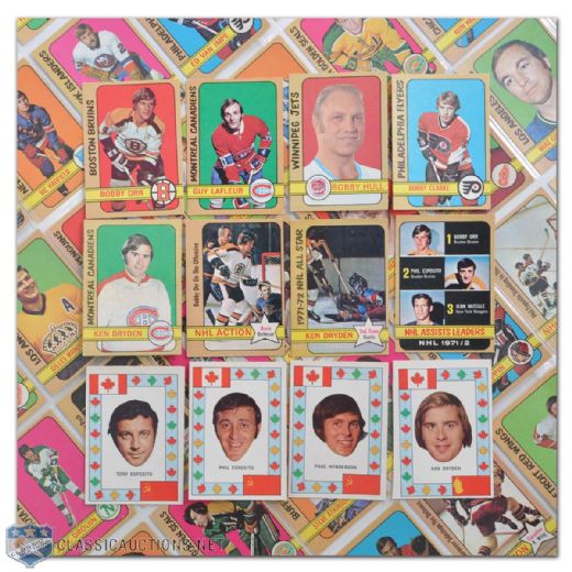 1972-73 O-Pee-Chee Complete 341-Card Set, Team Canada 28-Card Set & Player Crests 22-Card Set