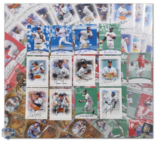 Huge Autographed Baseball Collection, Including 1996 Leaf Signature, 1997 Donruss Signature + Topps, Bowman & Other Signed Sets/Near Sets
