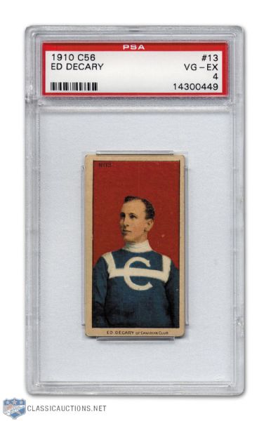 1910-11 Imperial Tobacco C56 #13 Ed Decary RC - Graded PSA 4