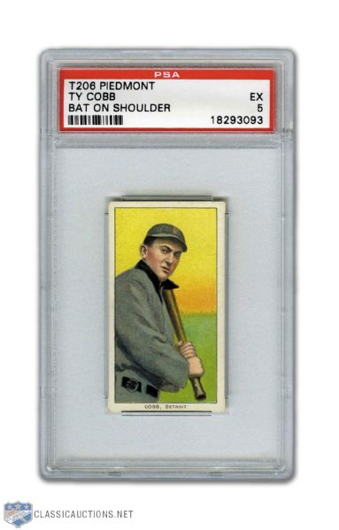 T206 Piedmont Ty Cobb (Bat on Shoulder) - Graded PSA 5