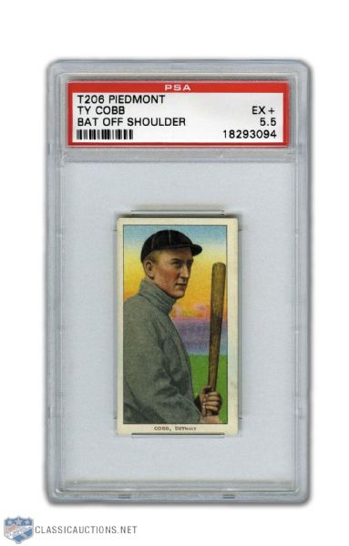 T206 Piedmont Ty Cobb (Bat off Shoulder) - Graded PSA 5.5