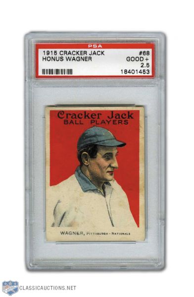 1915 Cracker Jack #68 Honus Wagner Graded PSA 2.5