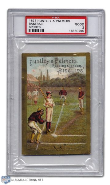 1878 Huntley & Palmers Baseball Victorian PSA-Graded Trade Card