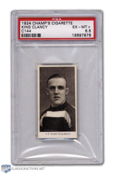 1924-25 Champs Cigarettes C144 HOFer King Clancy - Graded PSA 6.5