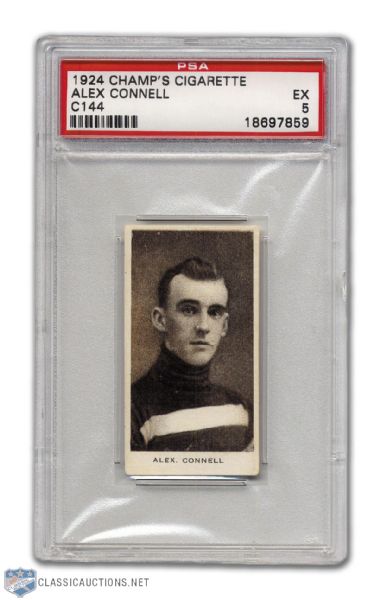 1924-25 Champs Cigarettes C144 HOFer Alex Connell RC - Graded PSA 5