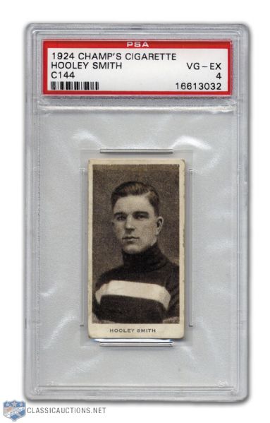 1924-25 Champs Cigarettes C144 HOFer Hooley Smith RC - Graded PSA 4