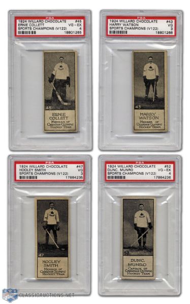 1924 Willards Chocolates V122 Watson, Smith, Munro & Collett PSA-Graded Cards