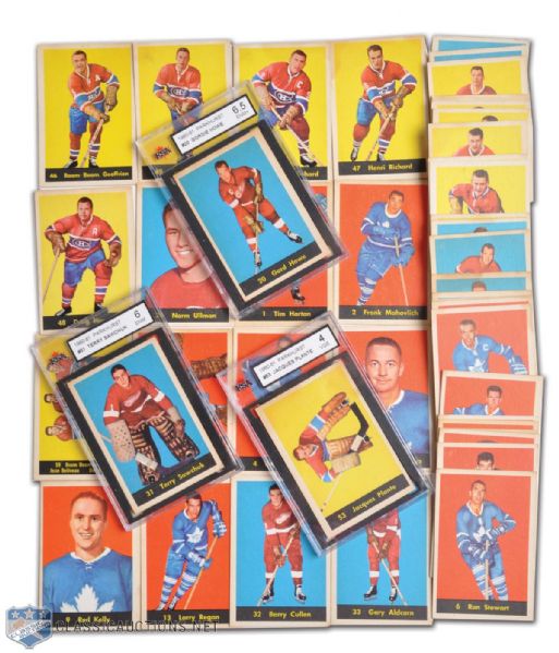 1960-61 Parkhurst Complete 61-Card Set With Graded Stars