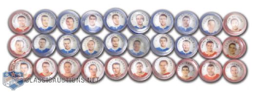 1968-69 Post Marbles Canadiens & Maple Leafs Complete 30-Marble Set